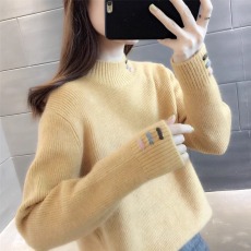 批发半高领毛衣<b class='q'>女款</b>2026新款秋冬女装外穿加厚加绒针织打底衫内搭毛衫