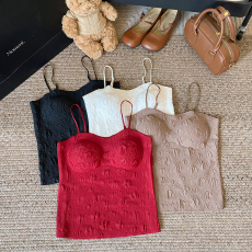 批发实拍大码秋冬一字围美背大弹力免穿<b class='q'>文胸</b>带垫内衣内搭吊带打底衫