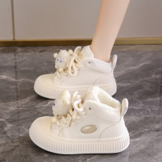 批发<b class='q'>冬</b>季新款加绒高帮板鞋丑萌大头鞋女鞋货号