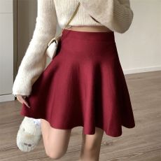 批发<b class='q'>短裙</b>女秋冬百搭针织半身裙打底毛线蓬蓬<b class='q'>百褶</b>高腰a字伞小裙子秋裙