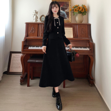 批发<b class='q'>大码</b>法式小香风红色灯芯绒时尚套装裙女秋冬气质显瘦半身裙两件套