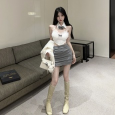 批发实拍~吊带紧身包臀拼色性感时尚<b class='q'>连衣裙</b>女