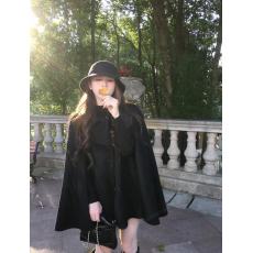 批发<b class='q'>实拍</b>实价 浪漫逃亡双面呢斗篷大衣甜美千金风毛呢外套女春