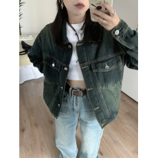 批发实拍牛仔外套女2025秋冬新款小众设计感宽松BF风中长款上衣ins潮