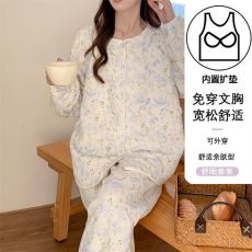 批发孕妇睡衣月子服秋冬加厚保暖空气棉产妇产后哺乳衣套装L-3XL码