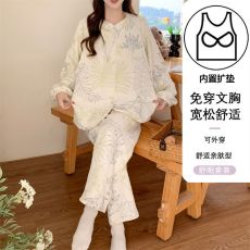 批发孕妇睡衣月子服秋冬加厚保暖空气棉产妇产后哺乳衣套装L-3XL码