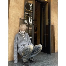 批发2024春秋季季新款美式复古做旧微喇牛仔裤男女休闲百搭长裤子