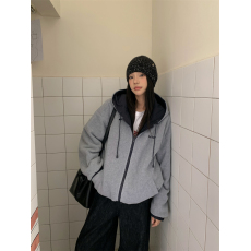 批发实拍实价  酷帅街头感 秋冬双面可穿摇粒绒防风连帽外套