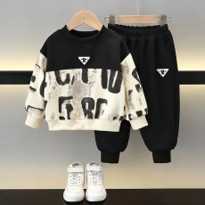 批发<b class='q'>儿童</b>春秋套装2025新款男童春秋季运动卫衣套装衣服宝宝春装两件套