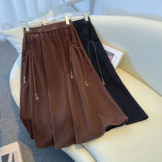 批发实拍<b class='q'>冬</b>款大码时尚高腰显瘦针织半身裙胖mm减龄气质遮肉大摆裙子