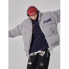 批发灯芯绒棉服男2024春季街头潮牌设计感时尚立领潮流棉衣外套