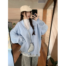 批发实拍实价 U领纽花套头毛衣针织衫<b class='q'>女</b><b class='q'>蕾丝</b>内搭条纹阔腿裤<b class='q'>三件</b>套