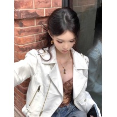 批发欧美式辣妹机车显瘦皮衣短外套女秋季新款设计感<b class='q'>街头</b>PU皮夹克上衣