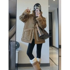 批发羊羔毛皮毛一体加厚短外套女2024新款爆款秋冬季独特超好看羊羔绒