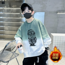 批发男童卫衣秋冬季2025新款<b class='q'>儿童</b>渐变色<b class='q'>打底衫</b>秋装中大童卡通长袖上衣