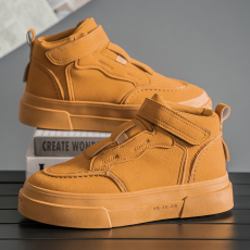 批发高帮男鞋冬季潮流百搭复古板鞋青少年运动休闲增高中帮工装马丁靴