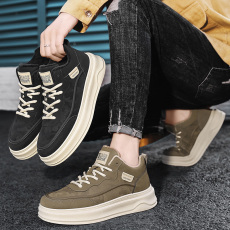 批发帆布男鞋2024新款<b class='q'>冬</b>季加绒保暖棉鞋休闲百搭板鞋防滑工作运动潮鞋