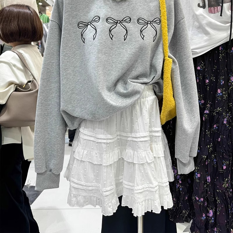 PF28391# 仿棉华棉复合牛奶丝圆领连帽双帽宽松卫衣女裝貨源服裝批發