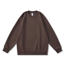 批发实拍秋冬新款重磅320g圆领卫衣男韩版宽松百搭净版纯色卫衣