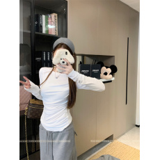批发实拍  褶皱<b class='q'>T</b>圆领褶皱显瘦内搭<b class='q'>长袖</b><b class='q'>t</b><b class='q'>恤</b>女基础通勤上衣