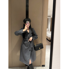 批发羊绒双面呢大衣女秋冬2024中长款韩版高级感气质毛呢外套