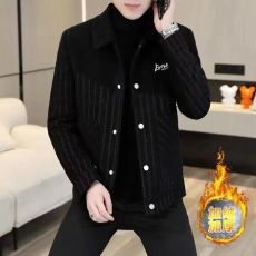 批发呢子外套男士冬季新款<b class='q'>休闲</b>加绒加厚翻领青年<b class='q'>夹克</b>潮流时尚男装上衣