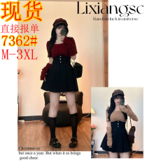 批发娇贵佳人微<b class='q'>胖</b>mm<b class='q'>秋季</b>新款复古方领配袖套设计感短款上衣