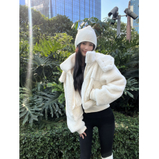 批发实拍实价 奶油泡芙a1o<b class='q'>婴儿</b>肌肤感美丽诺羊羔毛冬款保暖<b class='q'>外套</b>女