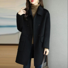 批发毛呢大衣女2026秋冬新款减龄加厚韩版保暖中长款宽松小个子外套女