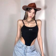 批发已出货 欧美风性感甜辣妹黑色<b class='q'>塑</b><b class='q'>身</b>连体衣女夏季无袖吊带<b class='q'>背心</b><b class='q'>上衣</b>