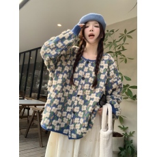 批发实拍~胖MM 韩系重工提花慵懒风别致开衫