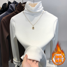 批发实拍自发热保暖打底衫女秋冬加厚<b class='q'>婴儿</b>绒速回温内搭上衣堆堆领长袖