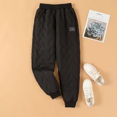 批发冬季羽绒棉裤2024新款加绒加厚大码显瘦高腰百搭灯笼妈妈裤外穿女