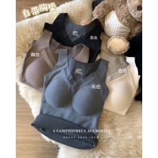 批发实拍实价秋冬保暖背心女石墨烯冬季免穿<b class='q'>文胸</b>美背固定杯上衣保暖衣