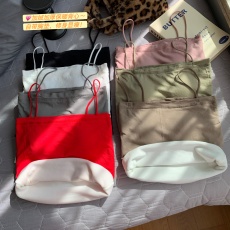 批发实拍实价 秋<b class='q'>冬</b>加绒加厚保暖吊带背心带胸垫修身内搭打底衫上衣