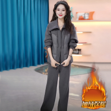批发官图 韩版<b class='q'>时尚</b>洋气设计感套装女2025年秋冬季新款小个子两件套