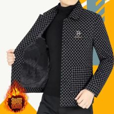 批发2025秋冬季中青年男士外套毛呢上衣<b class='q'>商务</b><b class='q'>休闲</b>男款翻领高档呢子大衣