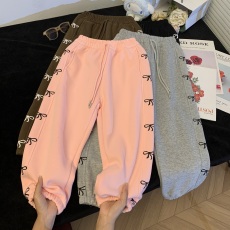 批发华棉奥粒绒复合同底同色冬季款加绒加厚女童2024新款保暖束脚卫裤