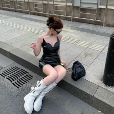 批发实拍~性感夜店辣妹抹胸酒吧个性<b class='q'>欧美</b>时尚裹胸包臀pu<b class='q'>连衣裙</b>女