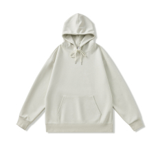 批发实拍秋冬纯色重磅棉连帽带兜卫衣男宽松百搭韩版男女款帽衫