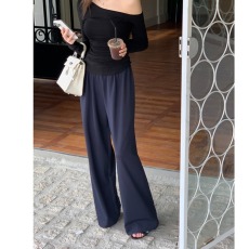 批发实拍2026春夏新款极简高级气质松弛感阔腿裤<b class='q'>休闲</b>裤显瘦宽松<b class='q'>长裤</b><b class='q'>女</b>