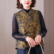 批发实拍新中式唐装中国风外套女2026春季新款设计感短款盘扣夹棉马甲