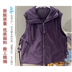 批发2014新款羽绒马甲高品质质感连帽白鸭绒填充羽绒衫