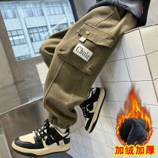 批发男童裤子秋冬季2025新款灯芯绒裤运动长裤秋款童裤帅气束腿裤大童