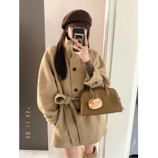 批发立领高级感呢子大衣女2026秋冬新款毛呢外套小个子韩系慵懒风短款