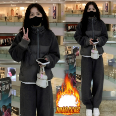 批发官图  <b class='q'>休闲</b><b class='q'>运动服</b>套装女2026冬季新款小个子立领棉服阔腿裤两件套