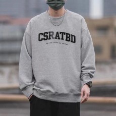 批发【抖音爆款】大量erp发货秋冬加绒加厚圆领卫衣男女同款