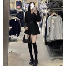 批发黑色西装外套女2024新款收腰显瘦西服上衣