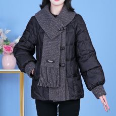 批发高质量短款妈妈<b class='q'>高档</b>轻奢羽绒棉服大码遮肉防寒保暖外穿2025冬季新