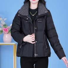 批发妈妈高质量<b class='q'>高档</b>短款羽绒棉服大码遮肉防寒保暖外穿2025冬季新